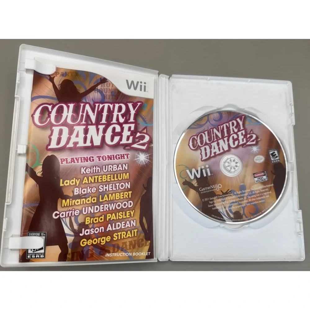 Country Dance 2 (Nintendo Wii, 2011) Game Preowned Country Music Top Artists